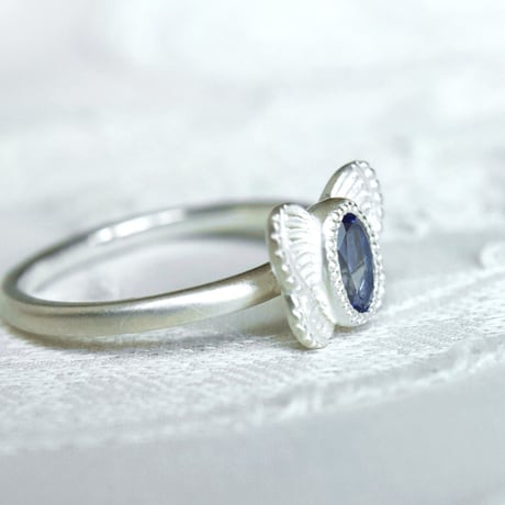 ［K10］butterfly gem ring