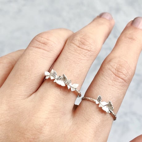 ［K18］petite butterfly dance ring