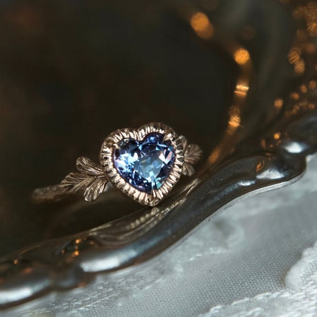 admired heart tanzanite ring