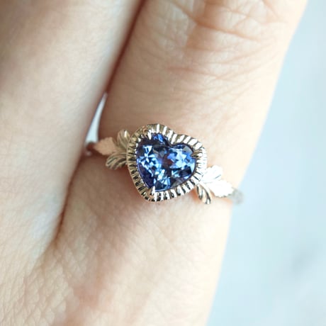 admired heart tanzanite ring