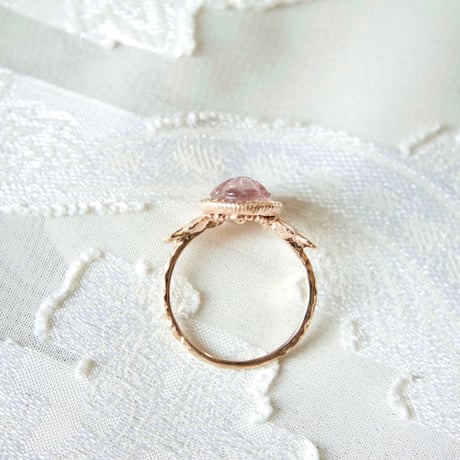 tourmaline flower carving ring