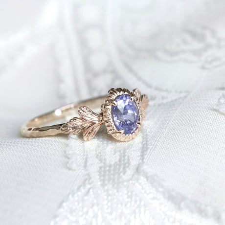 germinating blue spinel ring