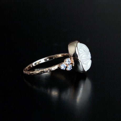 hydrangea labradorite ring