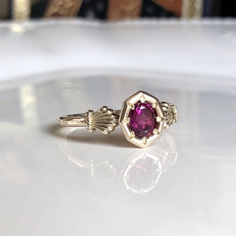 victorian style garnet ring