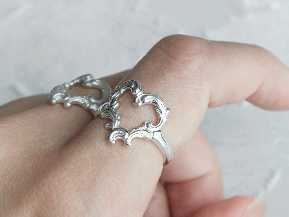 K10］rocaille open heart ring | gisele