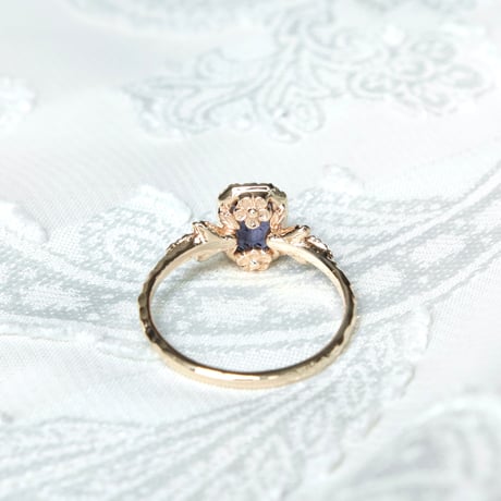 germinating iolite sunstone ring -S-