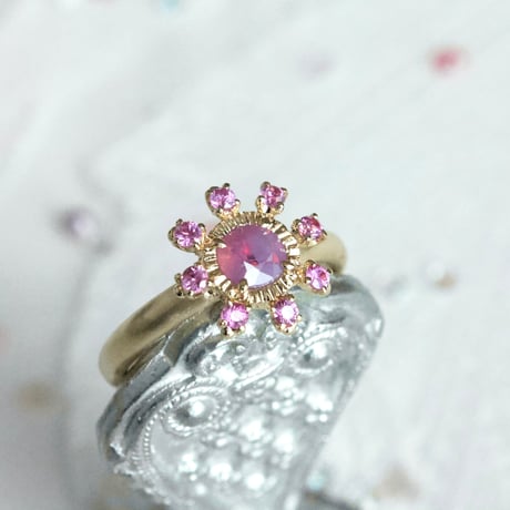 lady in bloom sapphire ring