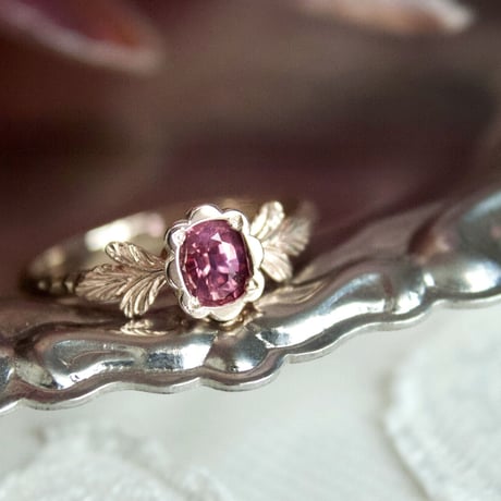 germinate pink sapphire ring