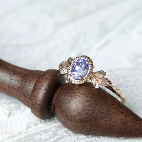 germinating blue spinel ring