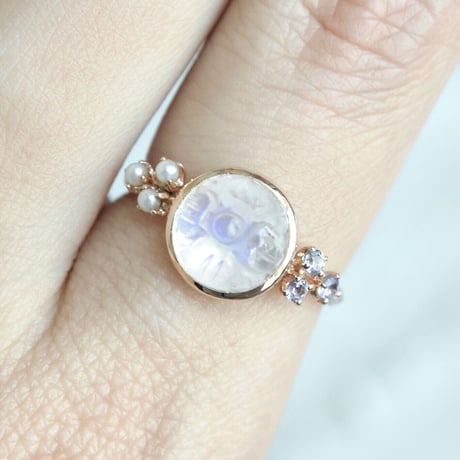 hydrangea labradorite ring