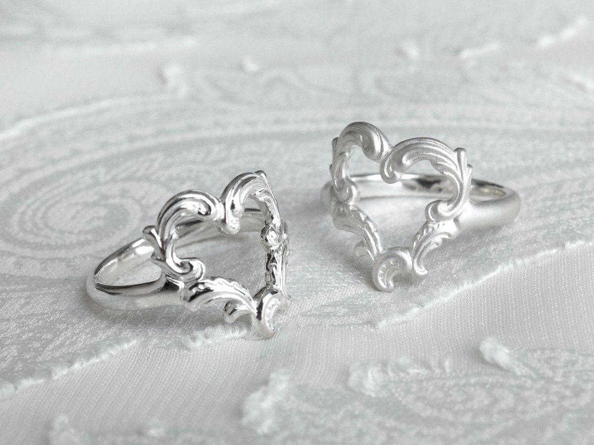 SV925］rocaille open heart ring | gisele