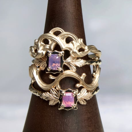 germinate pink sapphire ring -lilac-