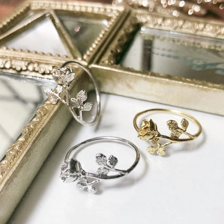 ［K18］one rose ring