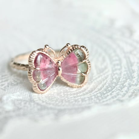 watermelon butterfly carving ring