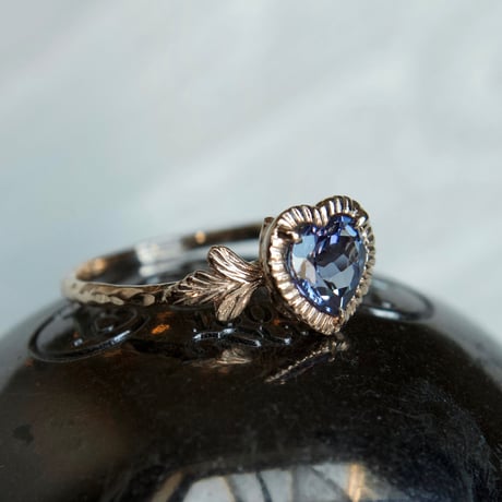 admired heart tanzanite ring