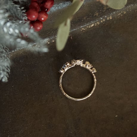 glint star bi-color sapphire ring