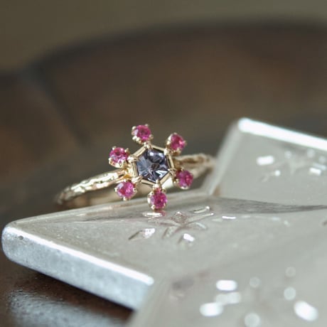 tiny twig spinel ring