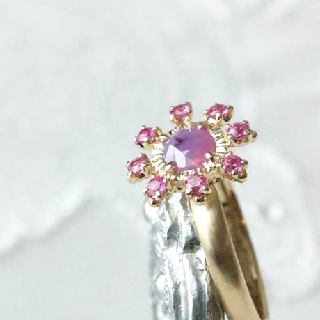 lady in bloom sapphire ring