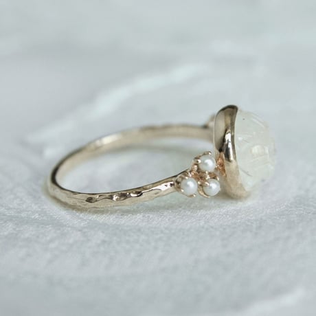 hydrangea labradorite ring