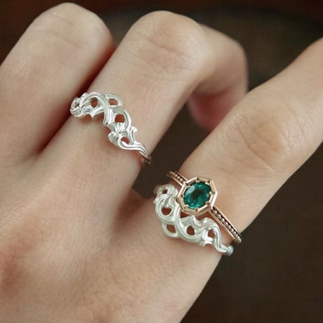 ［K10］arabesque tiara ring