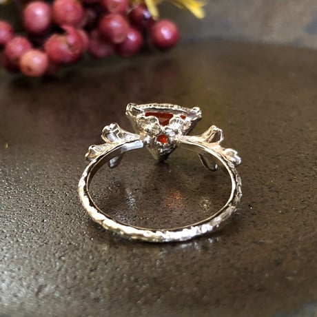 romantic grass fire opal ring