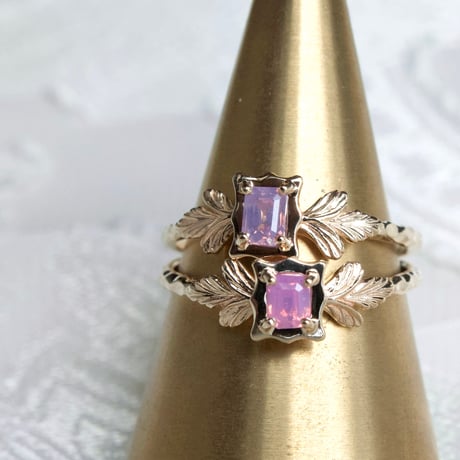 germinate pink sapphire ring -lilac-