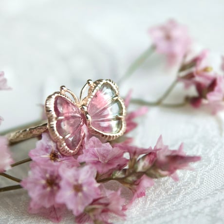 watermelon butterfly carving ring