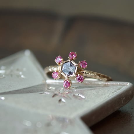 tiny twig spinel ring