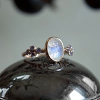 labradorite hydrangea ring