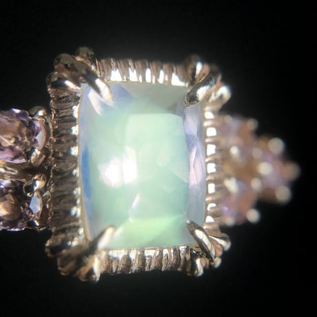 tropical labradorite ring