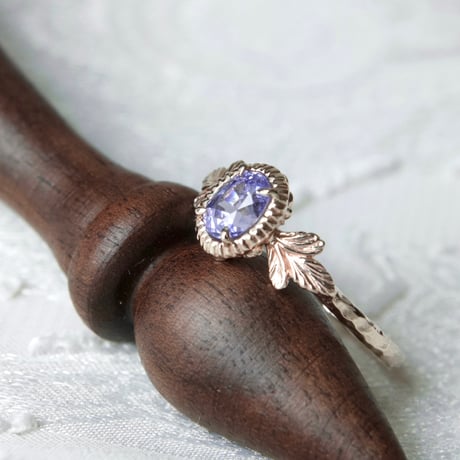germinating blue spinel ring