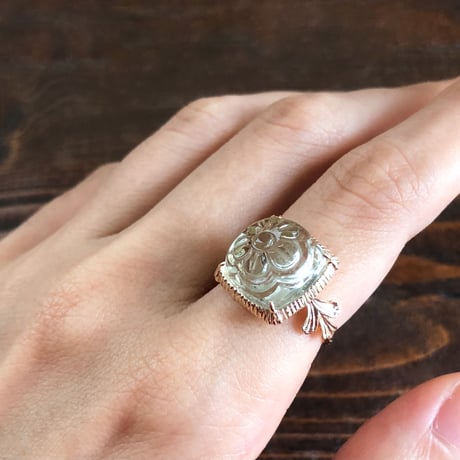 romantic grass green amethyst ring