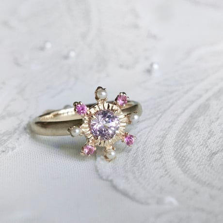 lady in bloom spinel ring