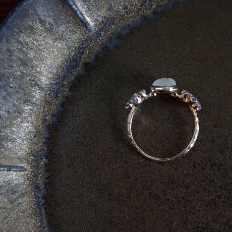 labradorite hydrangea ring