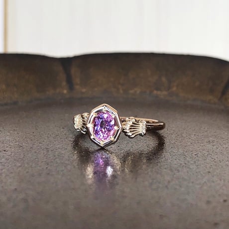 victorian style pink sapphire ring