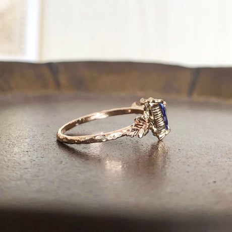 asymmetrical tanzanite ring