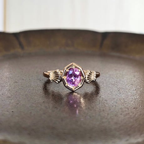 victorian style pink sapphire ring