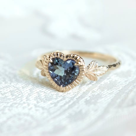 admired heart tanzanite ring