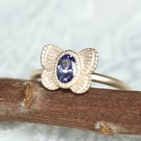 ［K10］butterfly gem ring