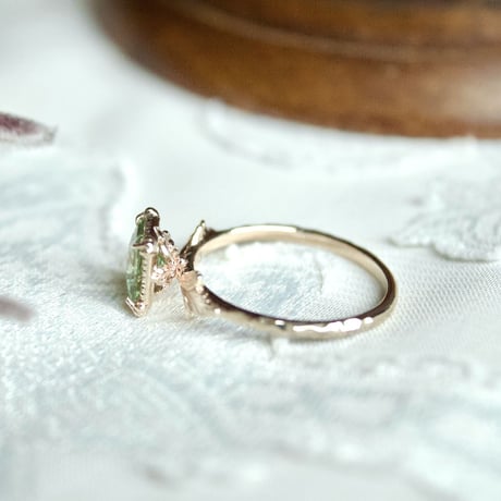 germinate green garnet ring