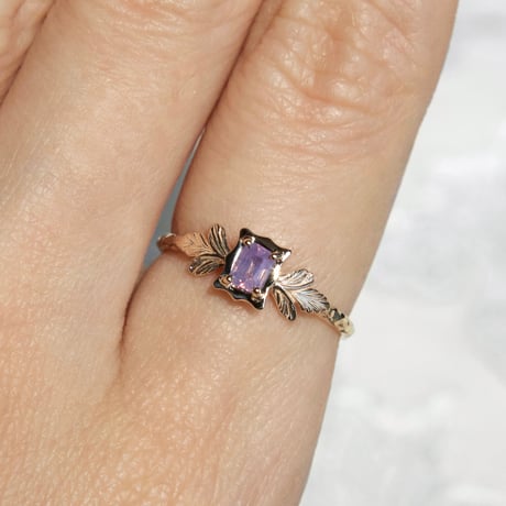 germinate pink sapphire ring -lilac-