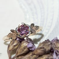 flower garnet ring -P-