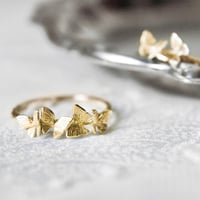 ［K18］petite butterfly dance ring