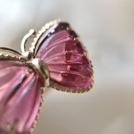 tourmaline butterfly carving ring