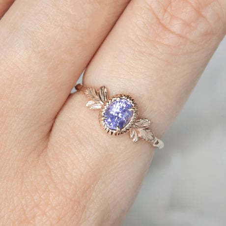 germinating blue spinel ring
