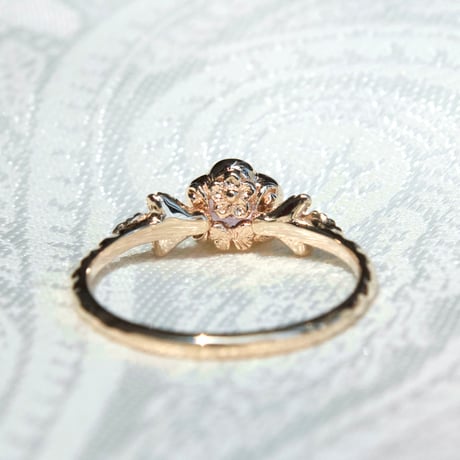 flower garnet ring -P-