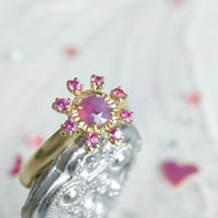 lady in bloom sapphire ring