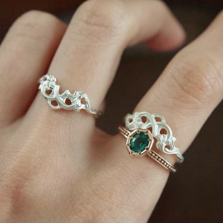 ［K10］arabesque tiara ring