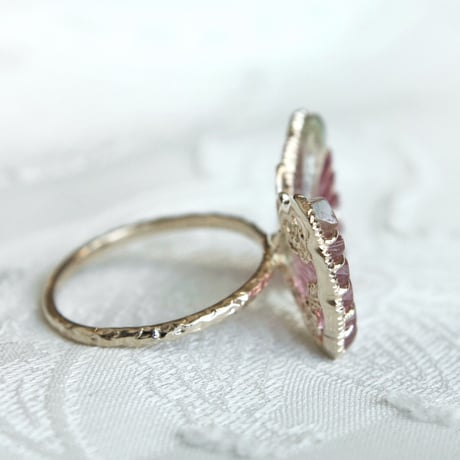 watermelon butterfly carving ring -large-