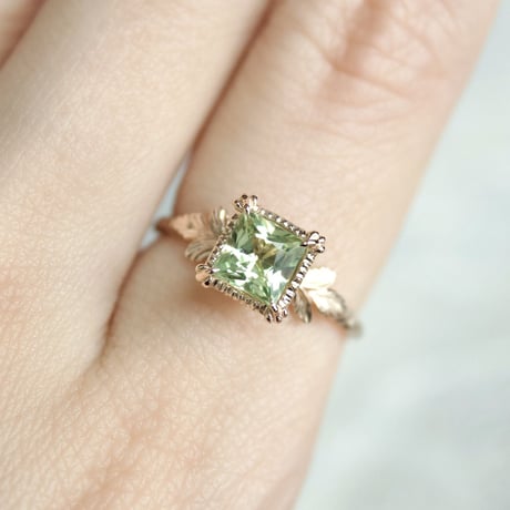 germinate green garnet ring